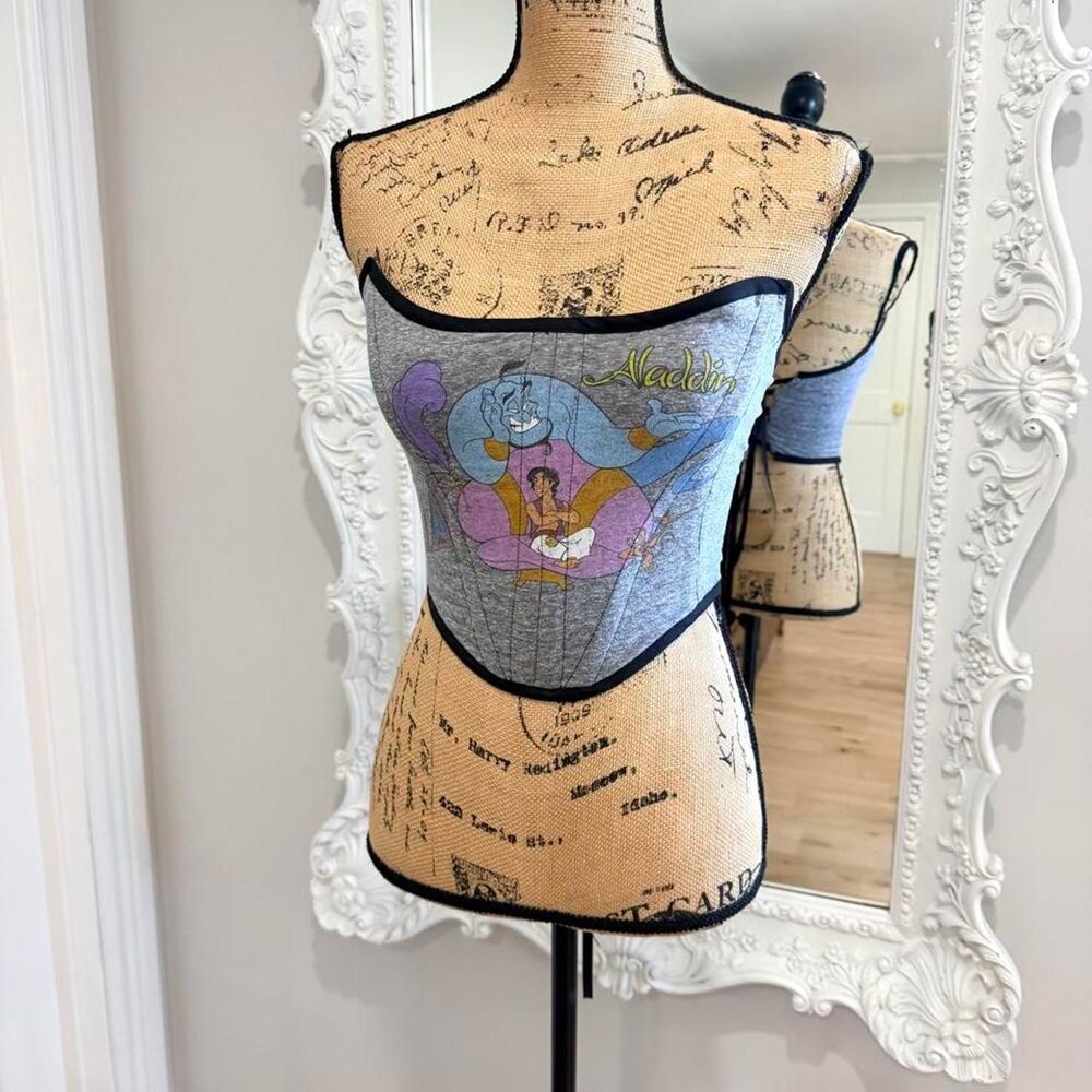 New York Couture *One of a Kind* Disney Aladdin Boned Corset Crop Top
